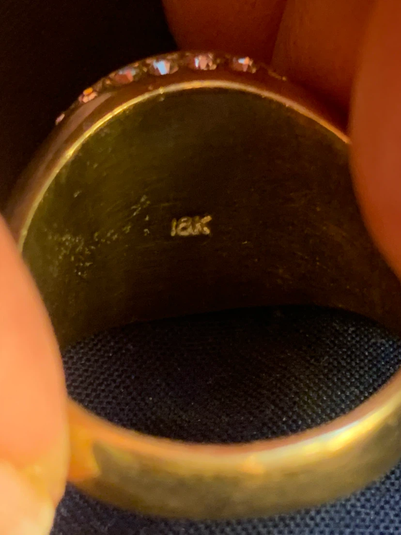 Gold Eagle Signet Ring with Crystals - photo 3