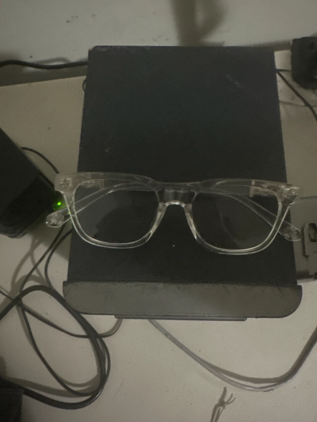 Clear & Black chrome here Glasses