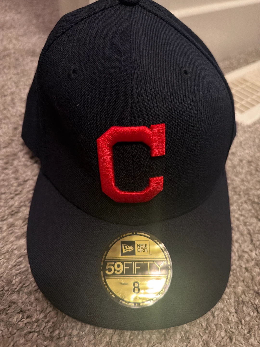 New Era 59FIFTY Cleveland Indians Fitted Cap Size 8