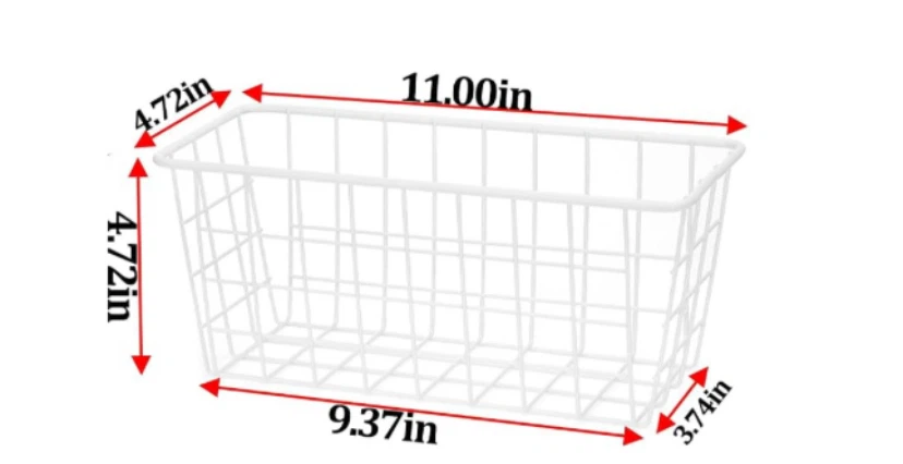 White Wire Storage Basket 6pcs - photo 3