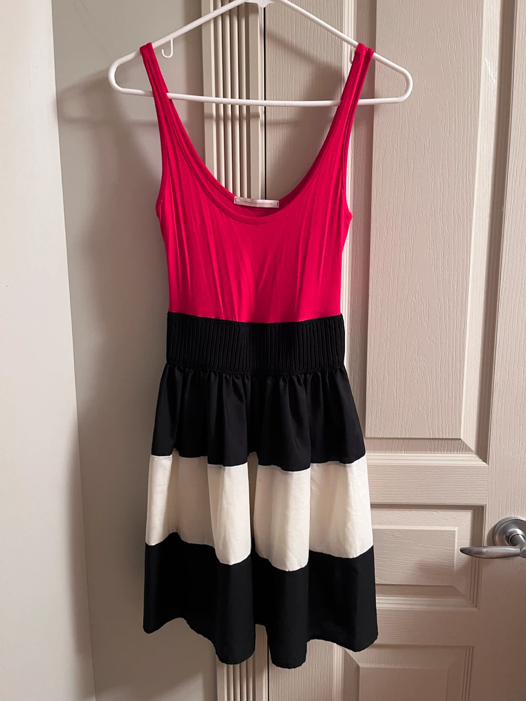 Red, Black & White Striped Dress - photo 2