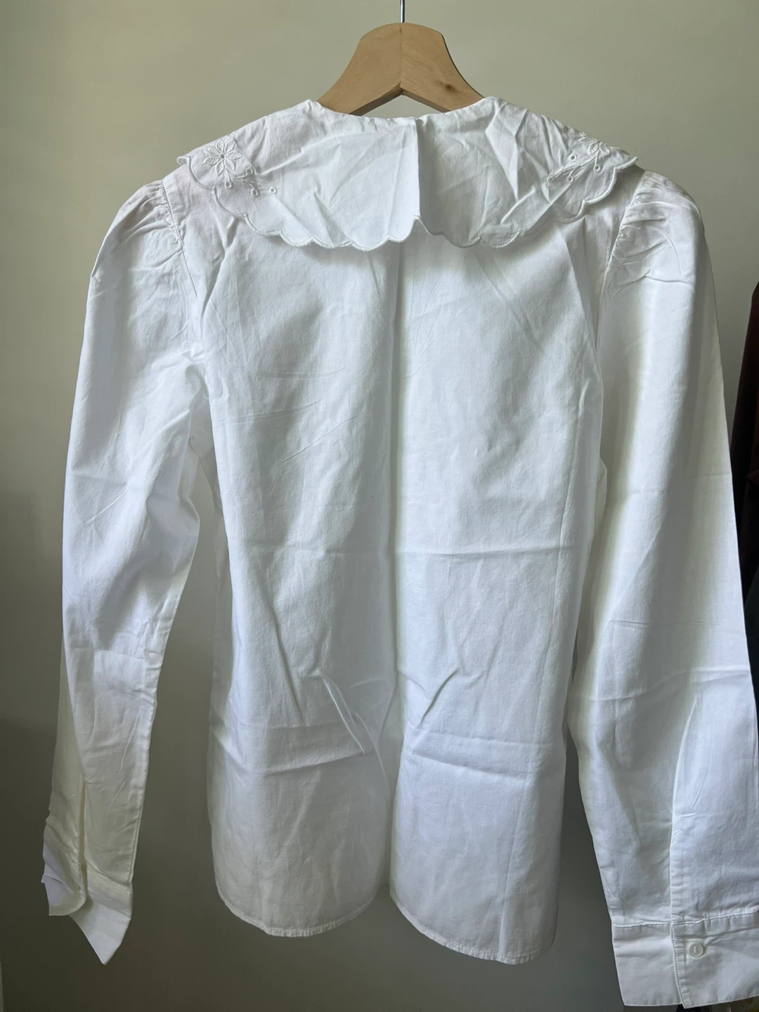 H&M White Embroidered Collar Blouse - photo 3