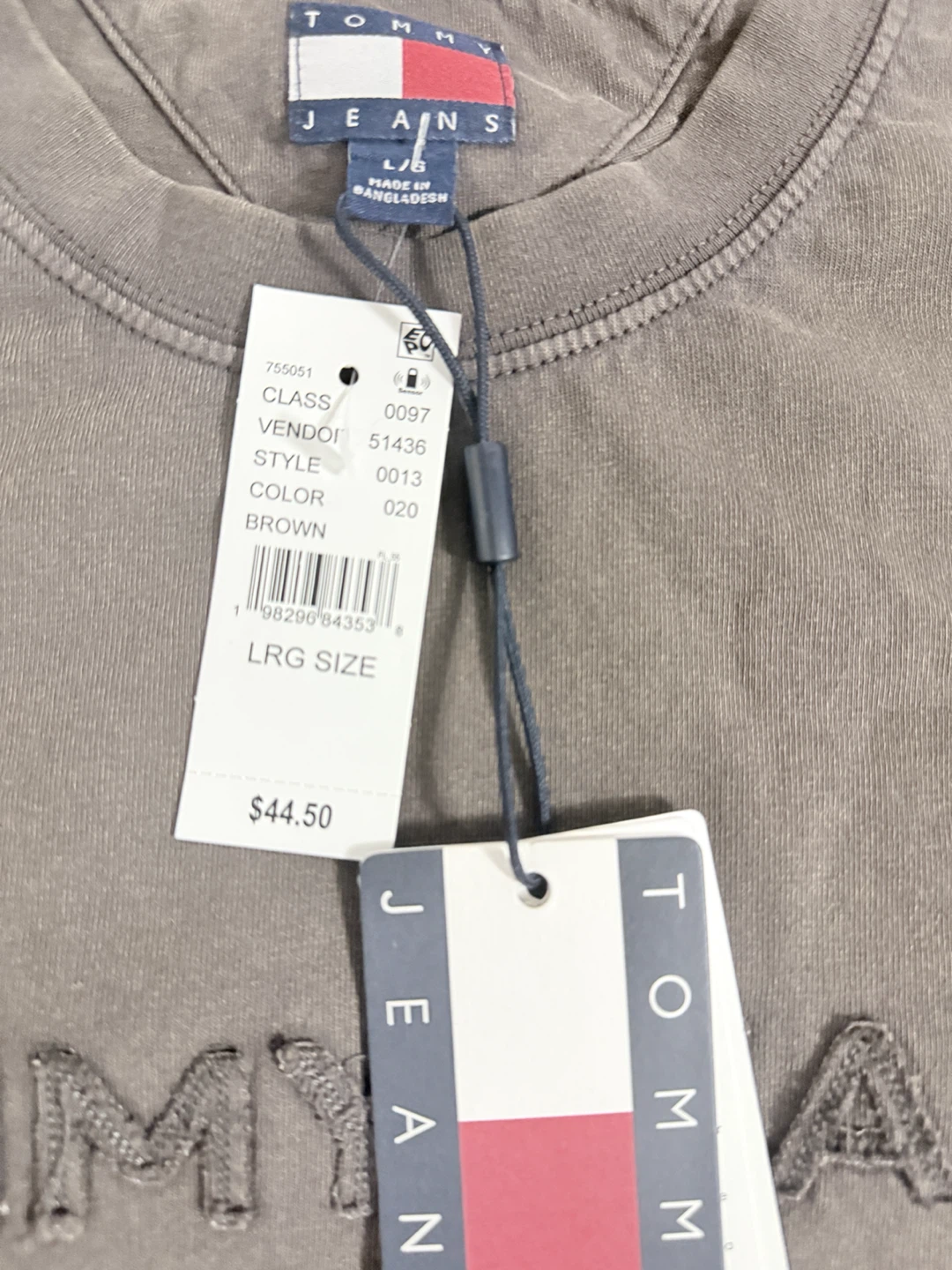 Tommy Jeans Brown Embroidered Logo T-Shirt - photo 4