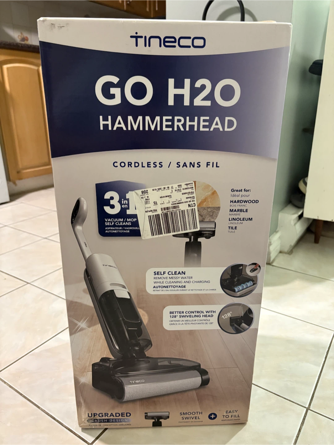 Brand New Tineco GO H2O Hammerhead Cordless Vacuum Mop