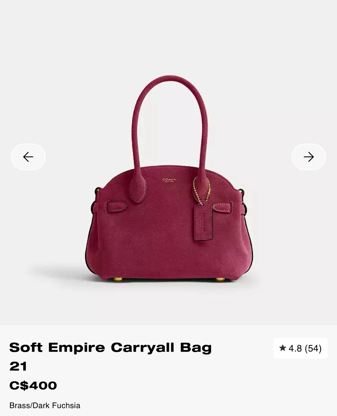 💗 Authentic Coach Empire Carryall Bag 21 💗