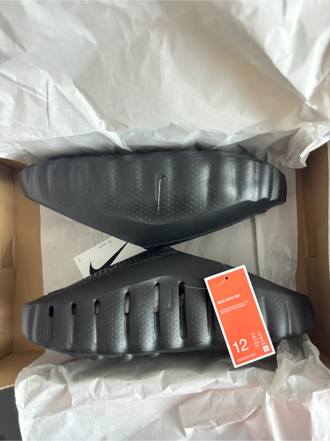 Nike Mind 001 Slide Triple Black size 12 Men’s/13 Women’s