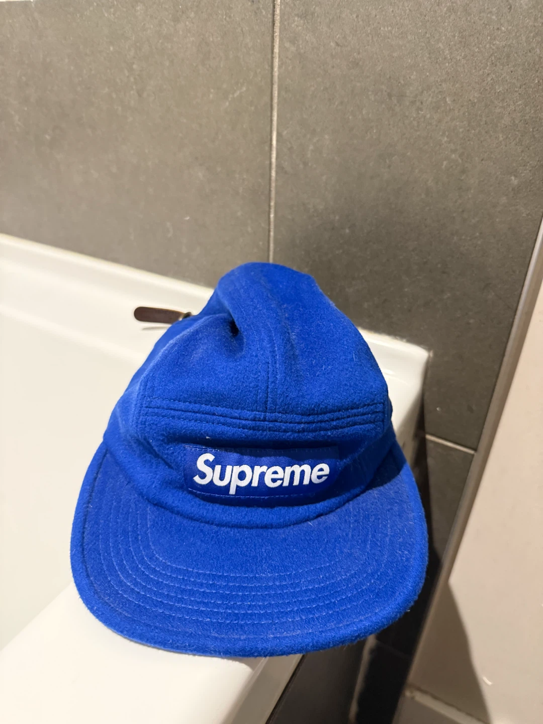 Supreme Loro Piana Wool Camp Cap Blue