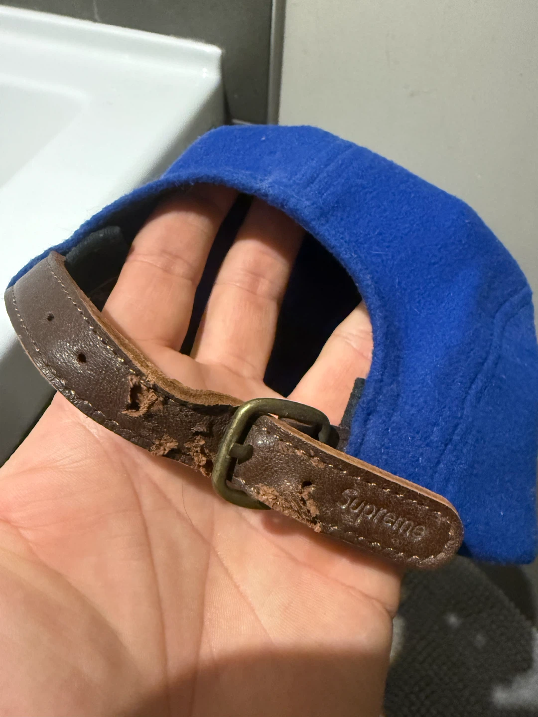 Supreme Loro Piana Wool Camp Cap Blue - photo 3
