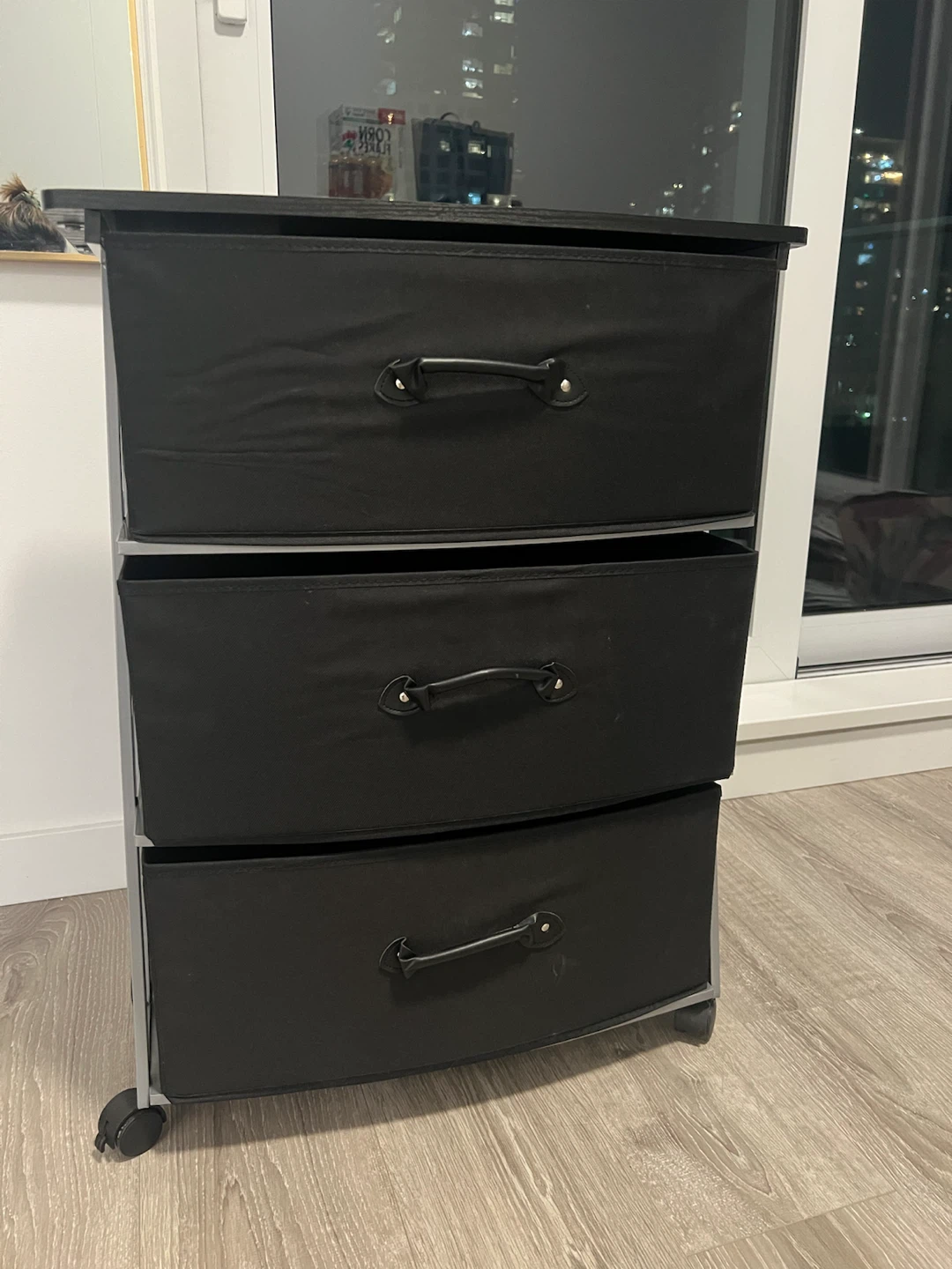 3-Drawer Fabric Storage Unit with Wheels