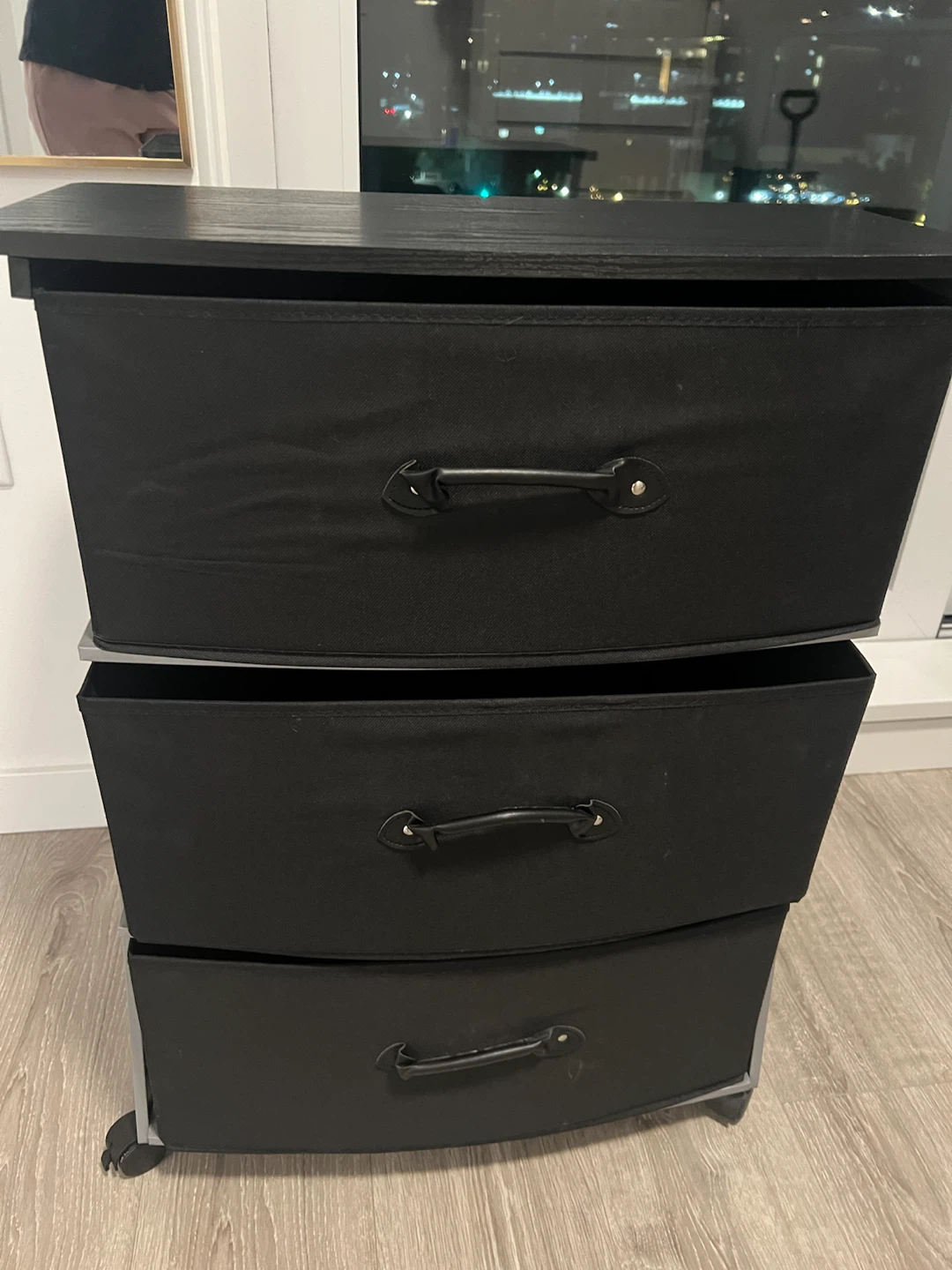 3-Drawer Fabric Storage Unit with Wheels - photo 4