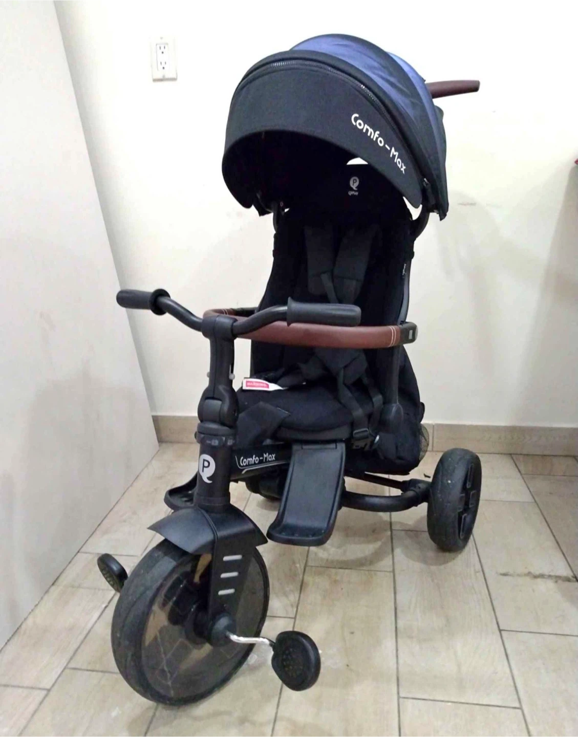 QPlay Comfo-Max 8-in-1 Toddler Tricycle - Black - photo 2