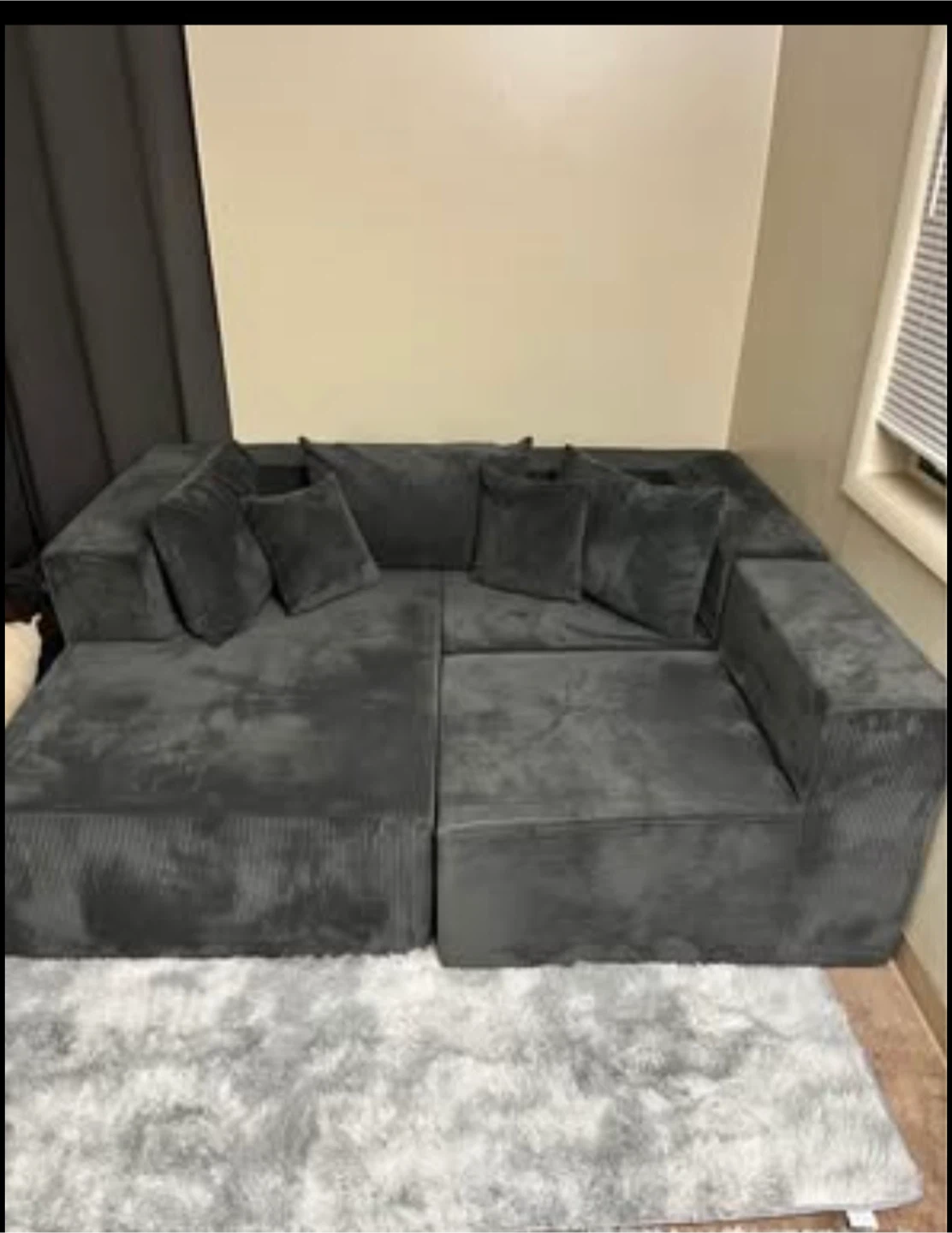 Grey “ boneless” sectional sofa - photo 2