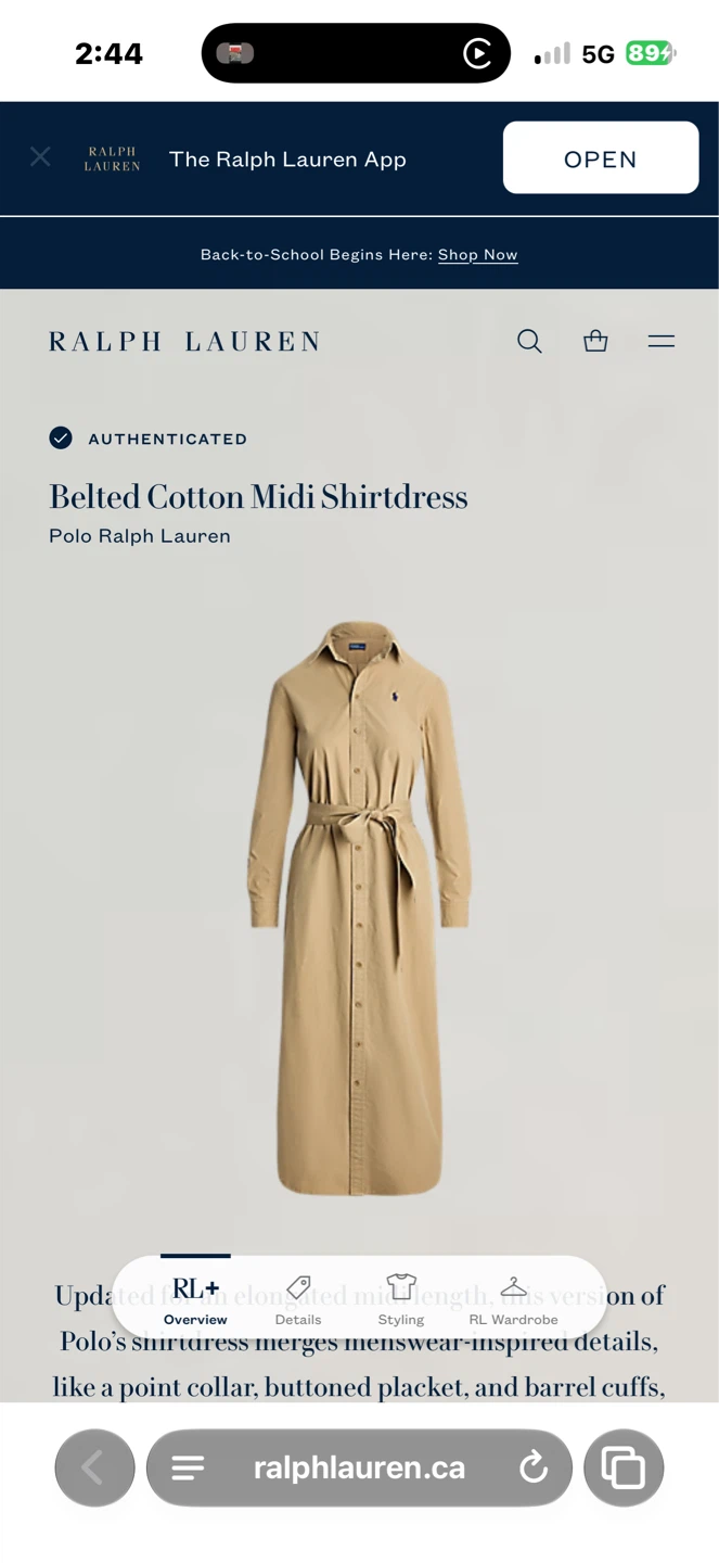 Ralph Lauren Women’s Midi Shirtdress