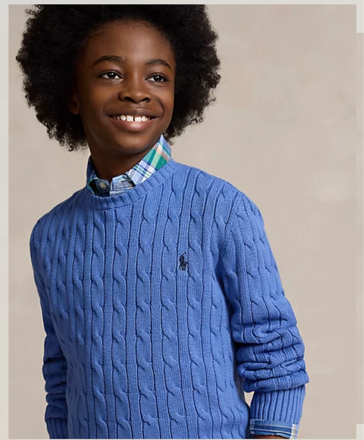 Ralph Lauren Boys Cable-Knit Cotton Sweater - photo 2