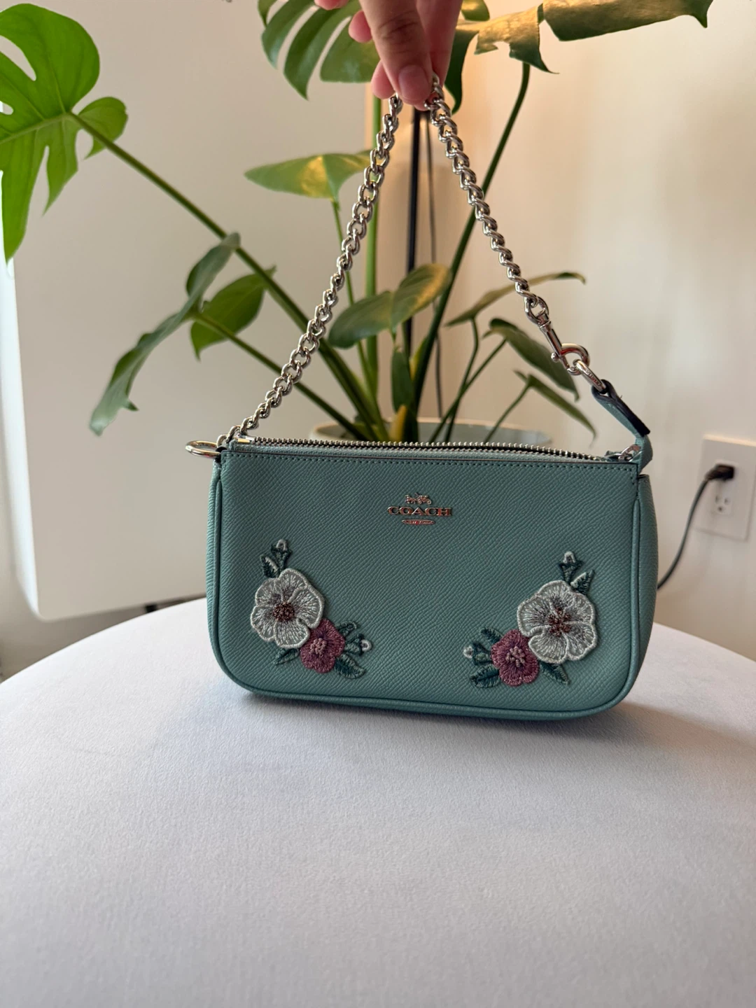 Coach Wristlet with Floral Embroidery - photo 2