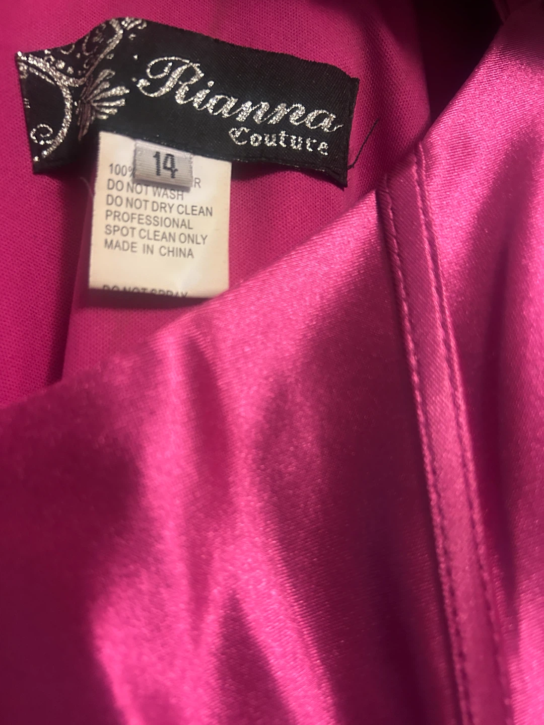 Rianna Couture Pink Gown Size 14 - photo 3
