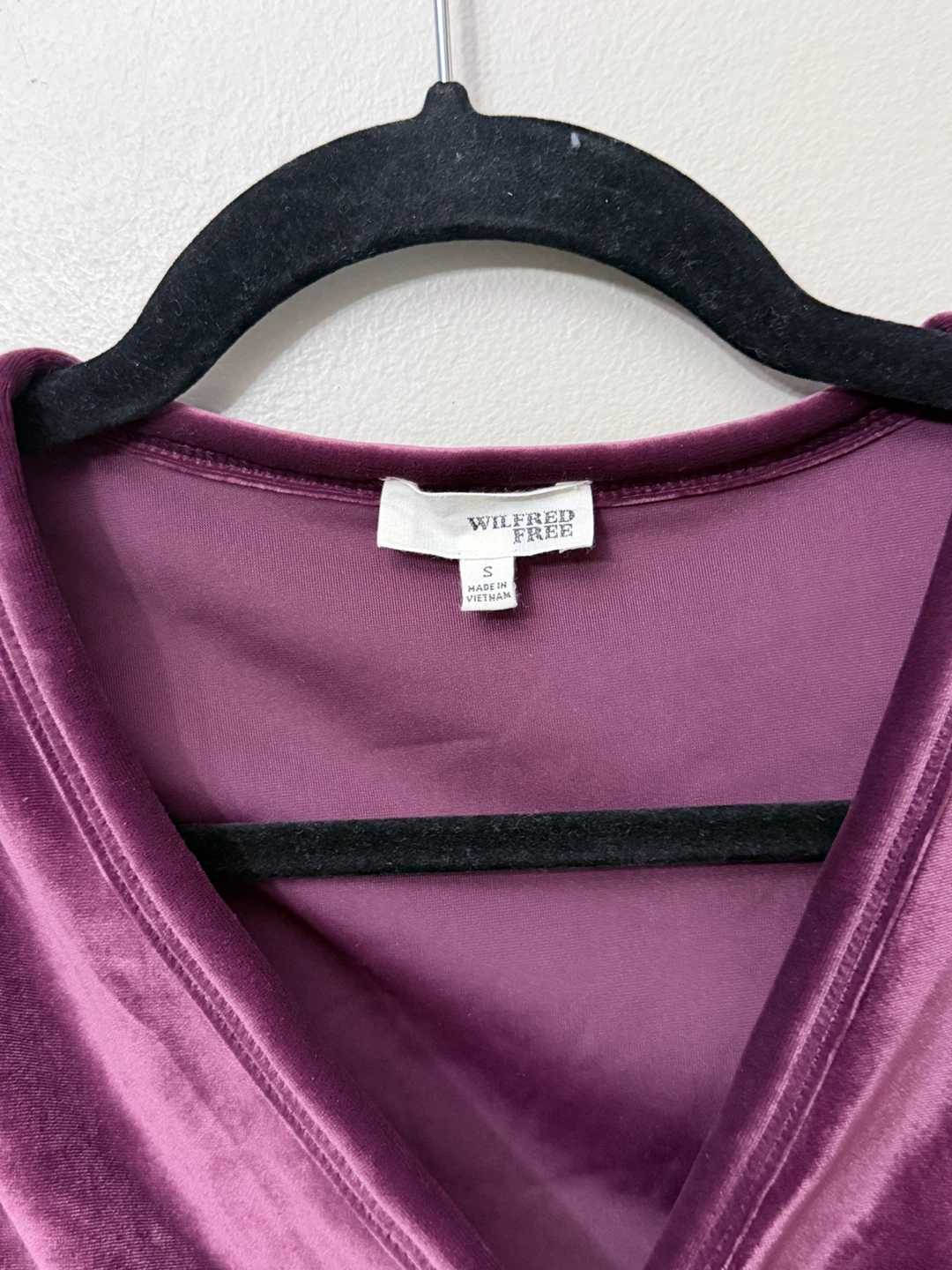 Wilfred Free Velvet Ruched Wrap Dress - photo 2