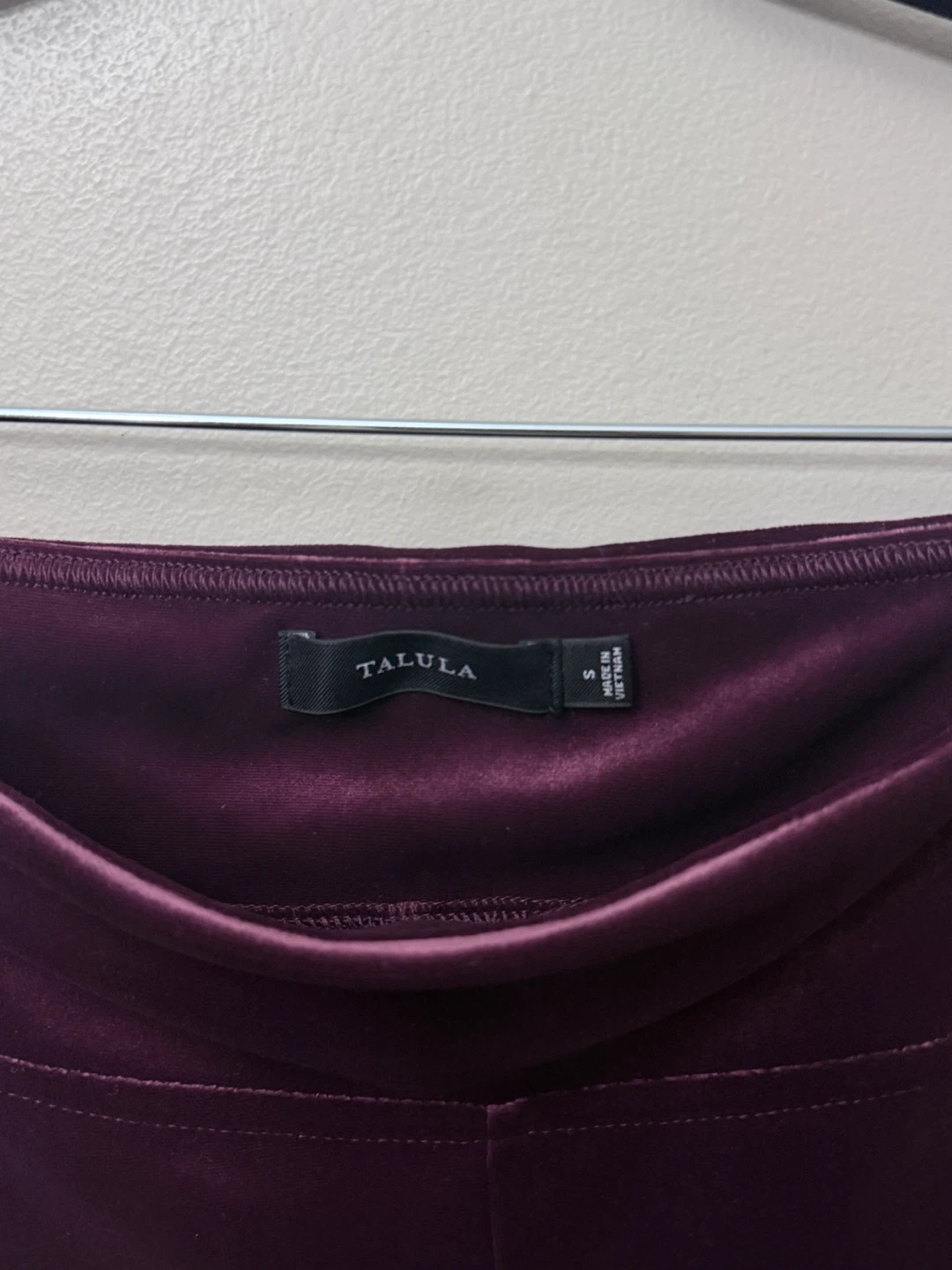 Talula Velvet Leggings - Plum - Size S - photo 5
