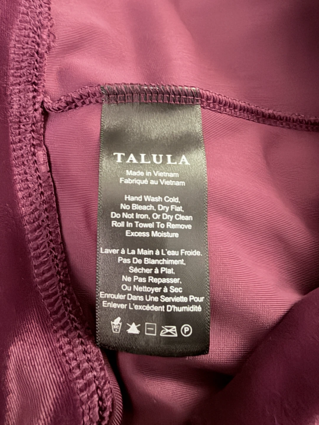 Aritzia Talula Velvet Leggings - Plum - Size S - photo 5