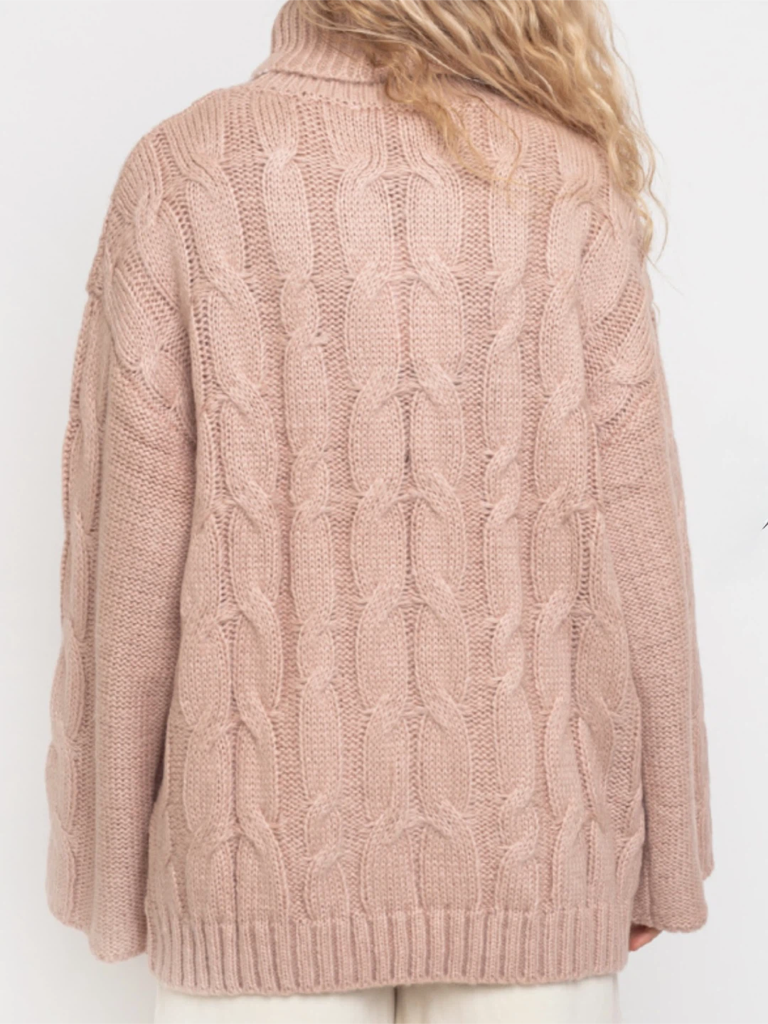 Native Youth Cable Knit Turtleneck Sweater Oversized XS - photo 2
