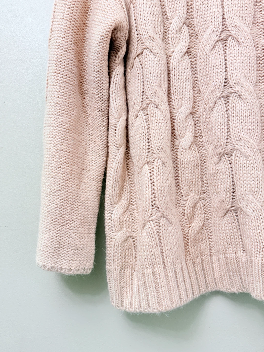 Native Youth Cable Knit Turtleneck Sweater Oversized XS - photo 4
