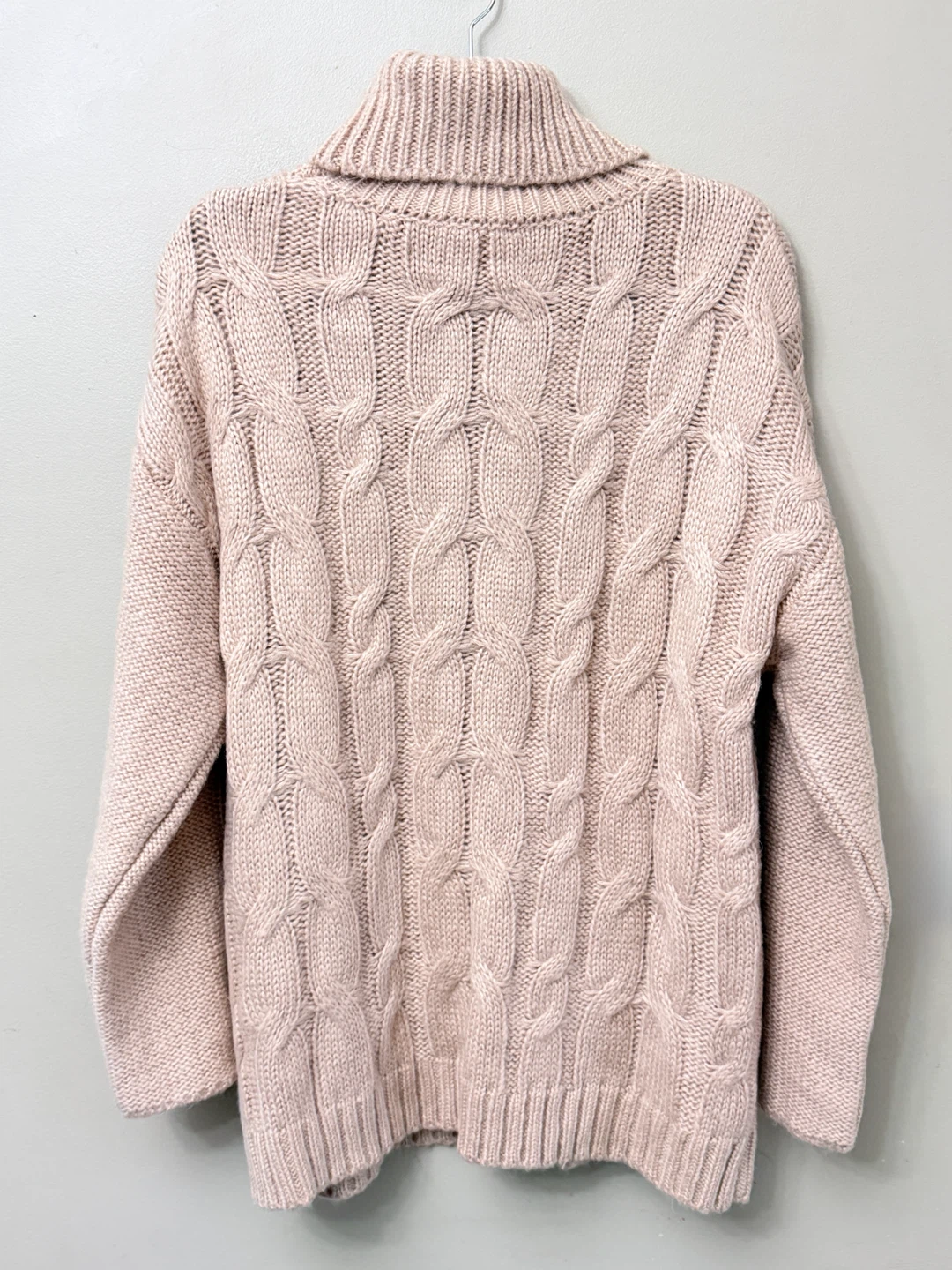 Native Youth Cable Knit Turtleneck Sweater Oversized XS - photo 4