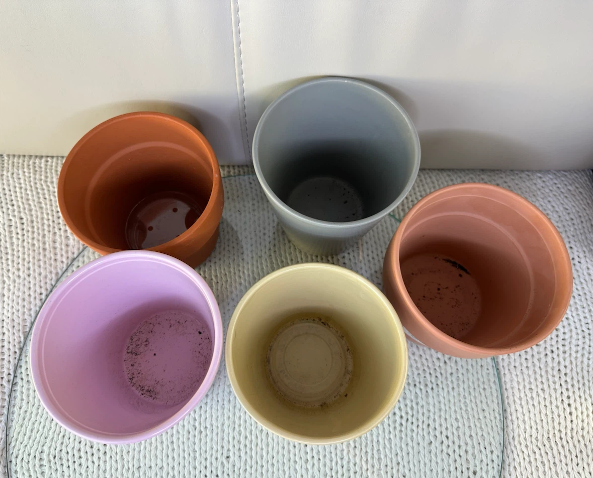 $3 EA Ceramic & Terracotta Flower Cover Pots | Outer Plant Decor - photo 3