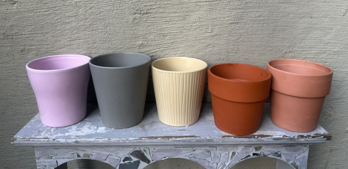 $3 EA Ceramic & Terracotta Flower Cover Pots | Outer Plant Decor - photo 4