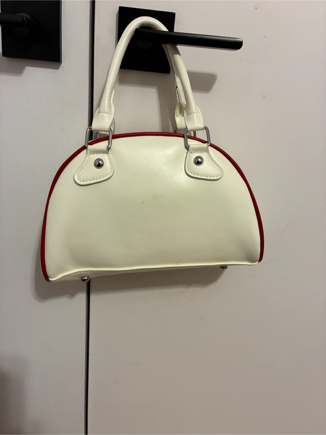 Cream and red hand bag - photo 2