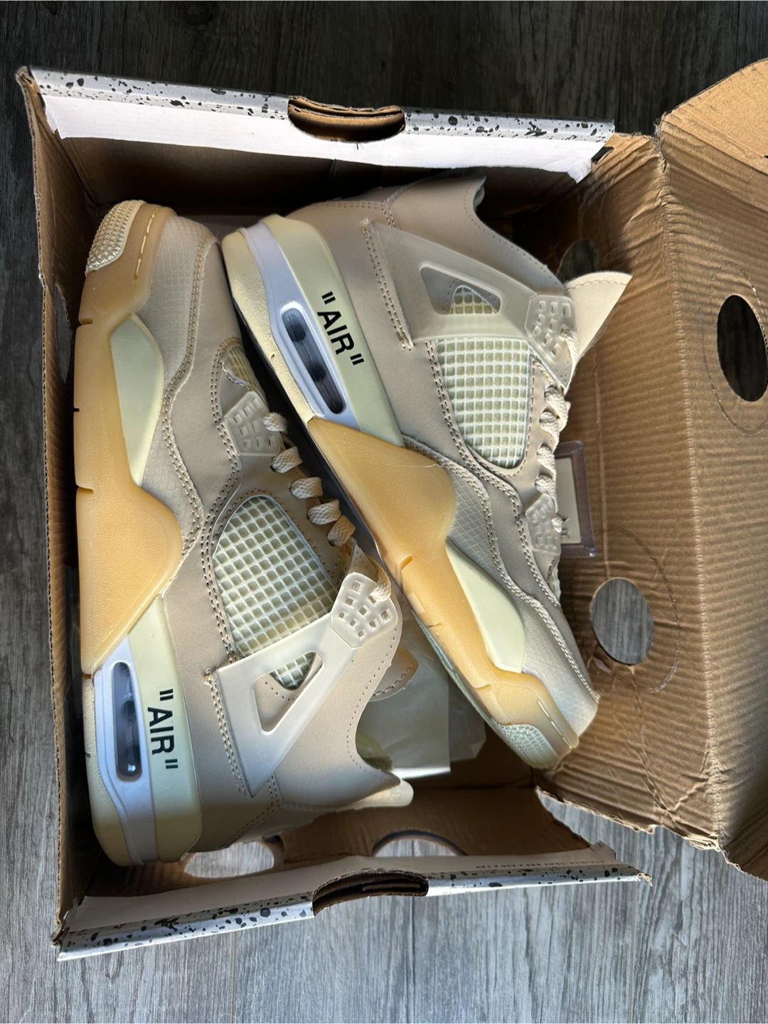 Air Jordan 4 Retro "Off-White" Sail Sneakers