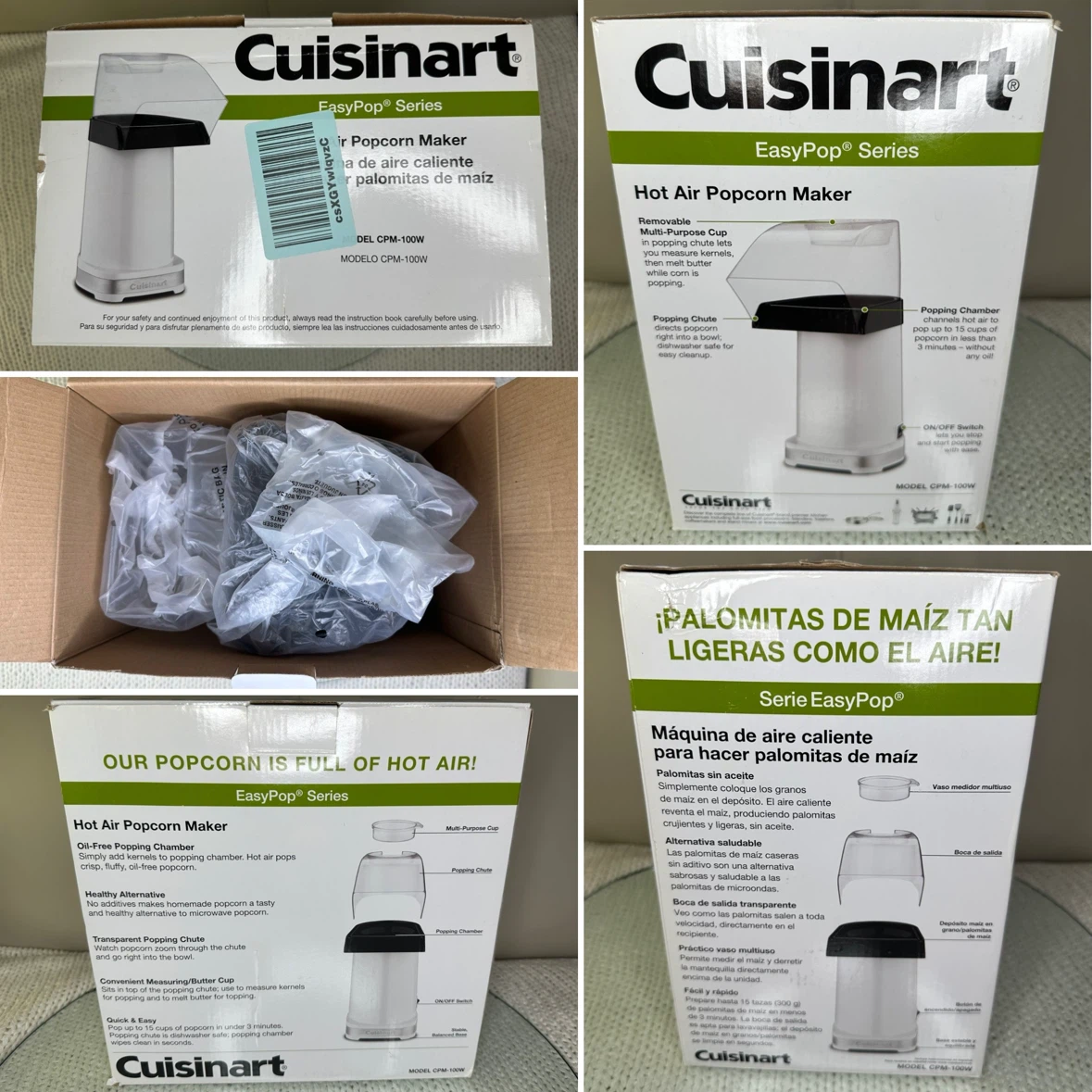 Cuisinart EasyPop Hot Air Popcorn Maker CPM-100W - photo 2