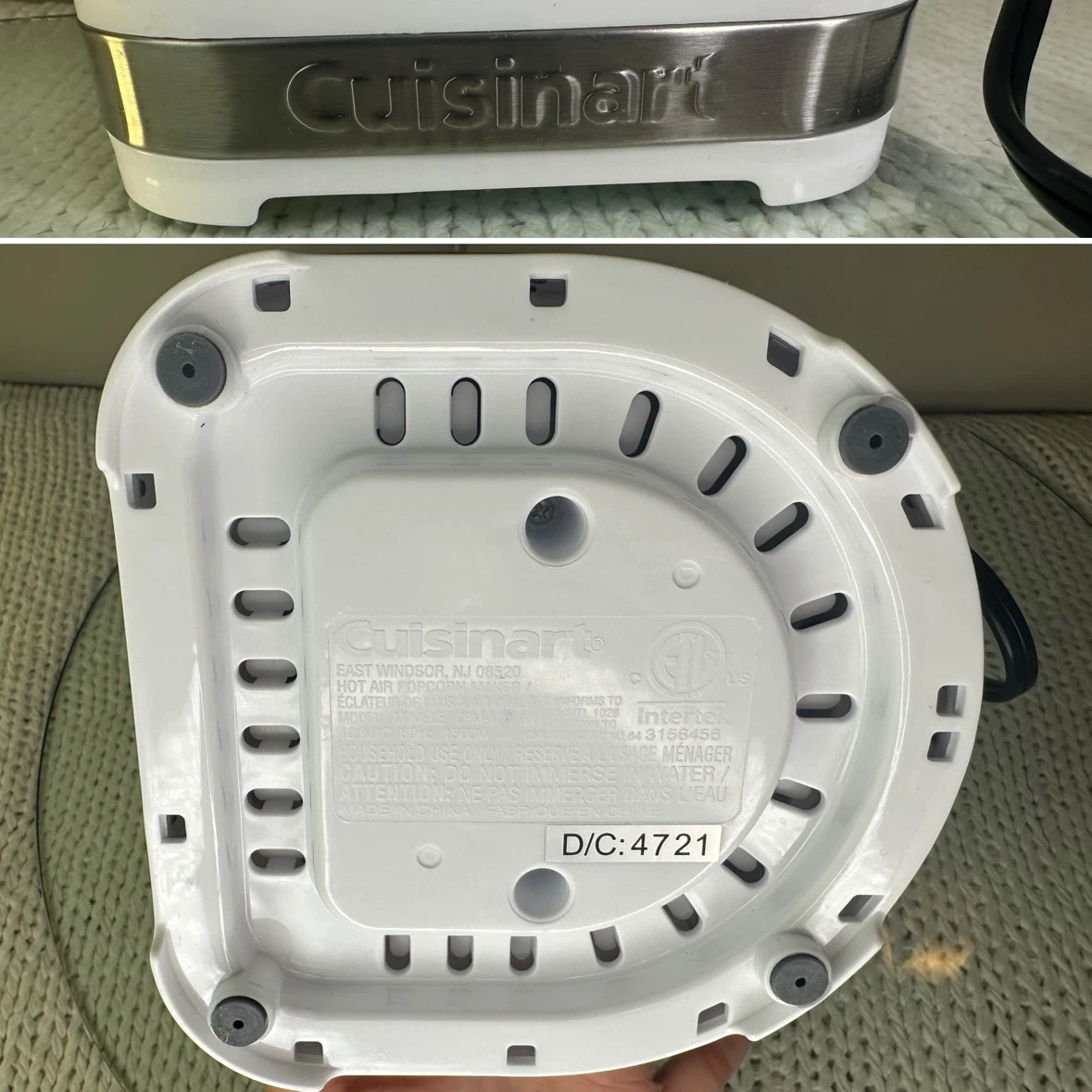 Cuisinart EasyPop Hot Air Popcorn Maker CPM-100W - photo 5