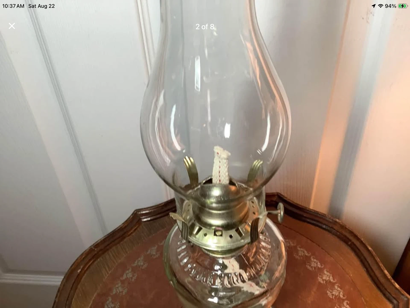 Antique “An Qing China” Oil Lamp Embossed Flying Birds 🐞 - photo 2