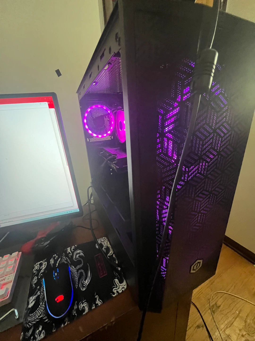 Custom Gaming PC with RGB Lighting