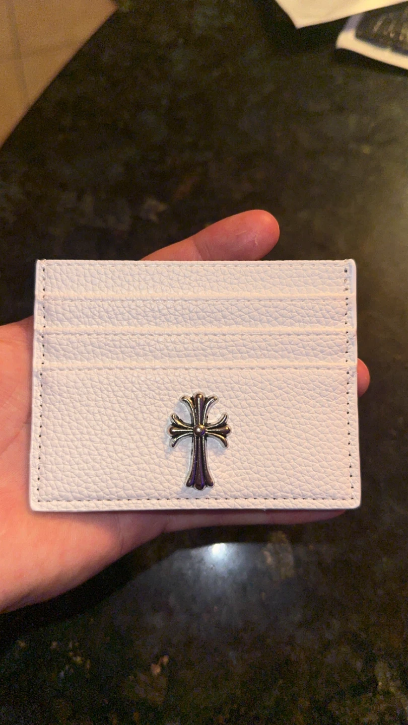 White Leather Card Holder