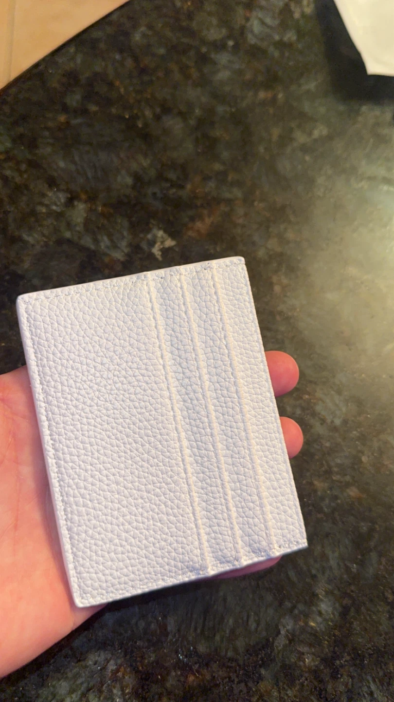White Leather Card Holder - photo 2