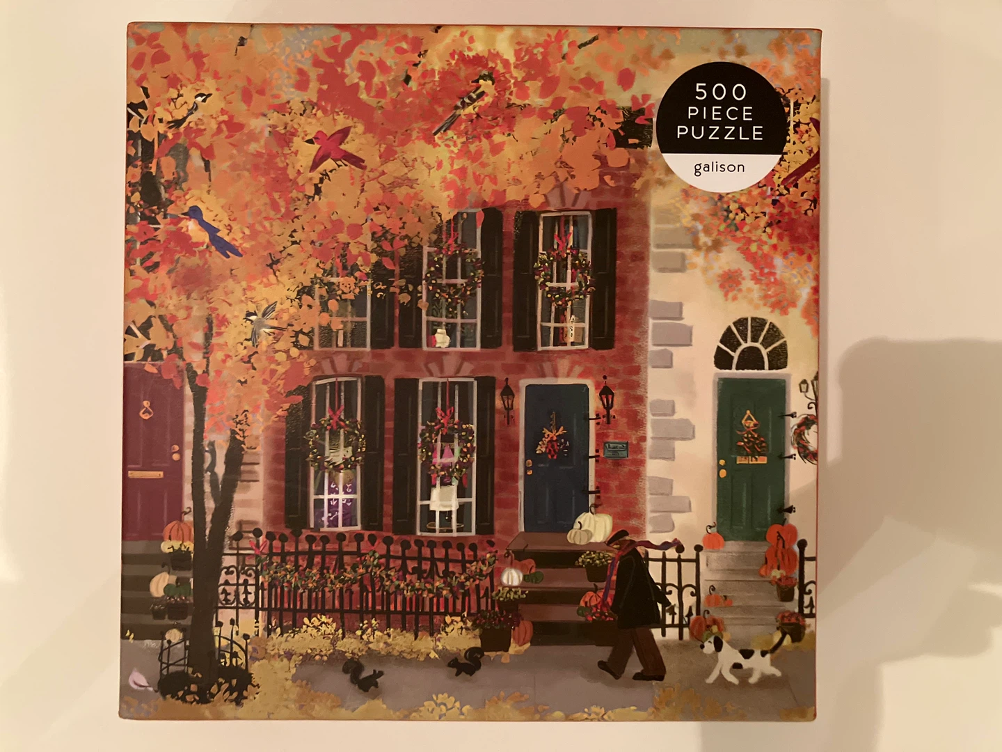 Galison Autumn in the Neighborhood 500 Piece Puzzle