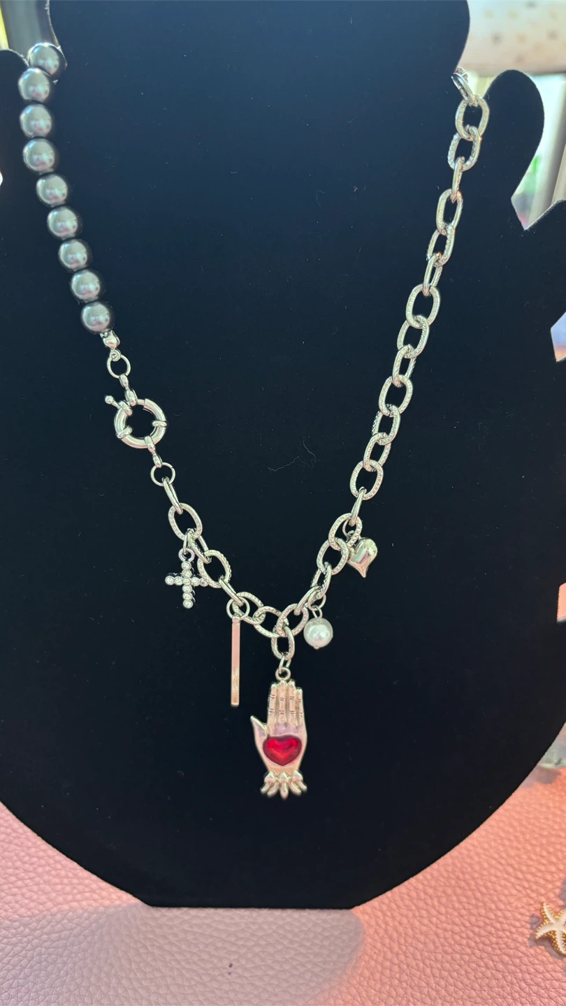 Silver Tone Necklace with Charms - photo 2