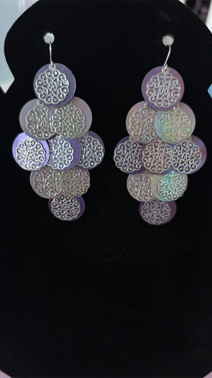 Iridescent Chandelier Earrings