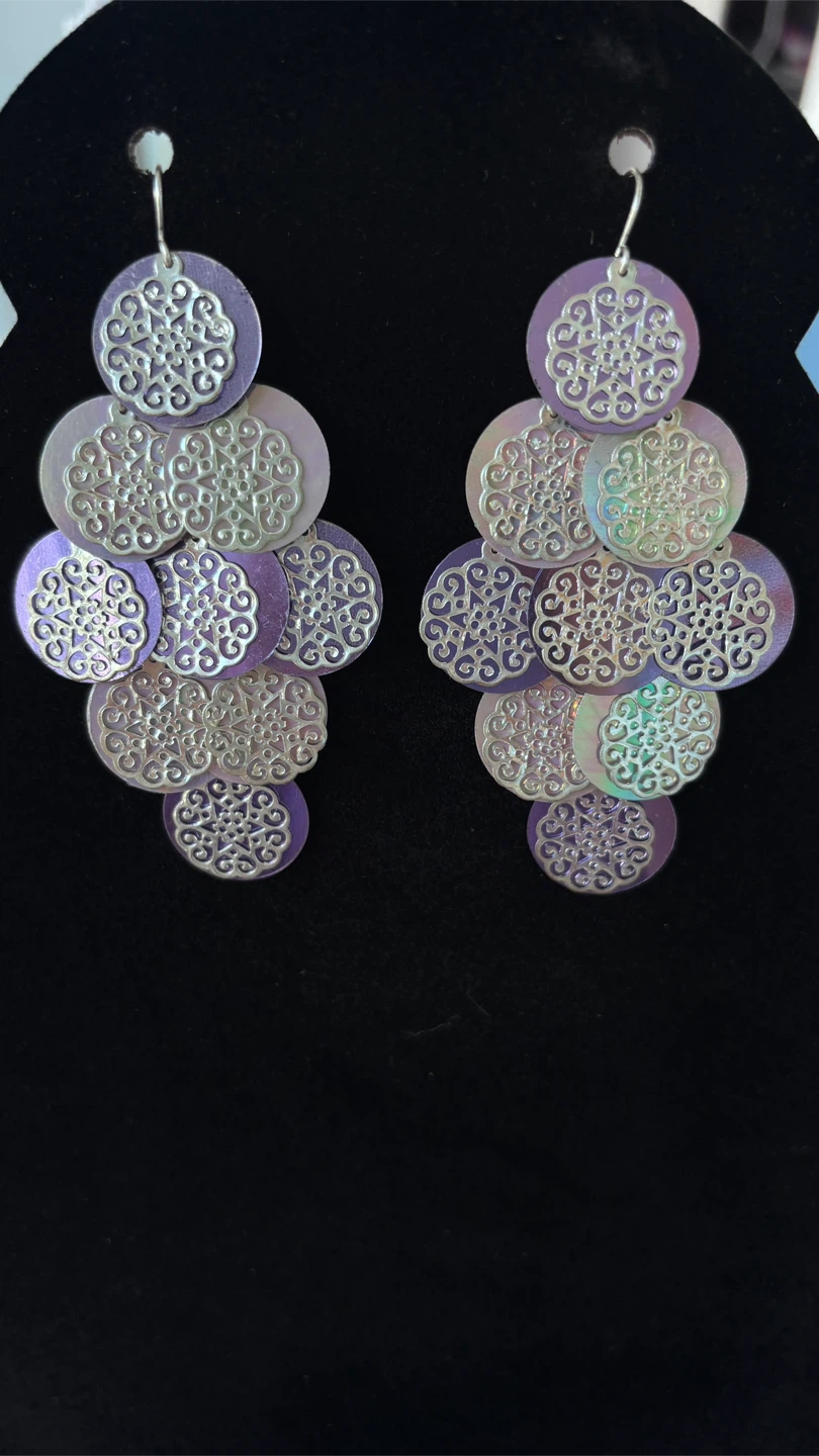 Iridescent Chandelier Earrings - photo 2