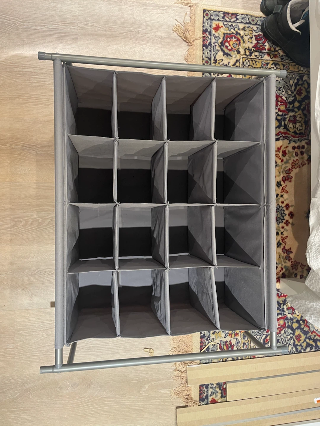 Grey 16-Cube Shoe Organizer - photo 3