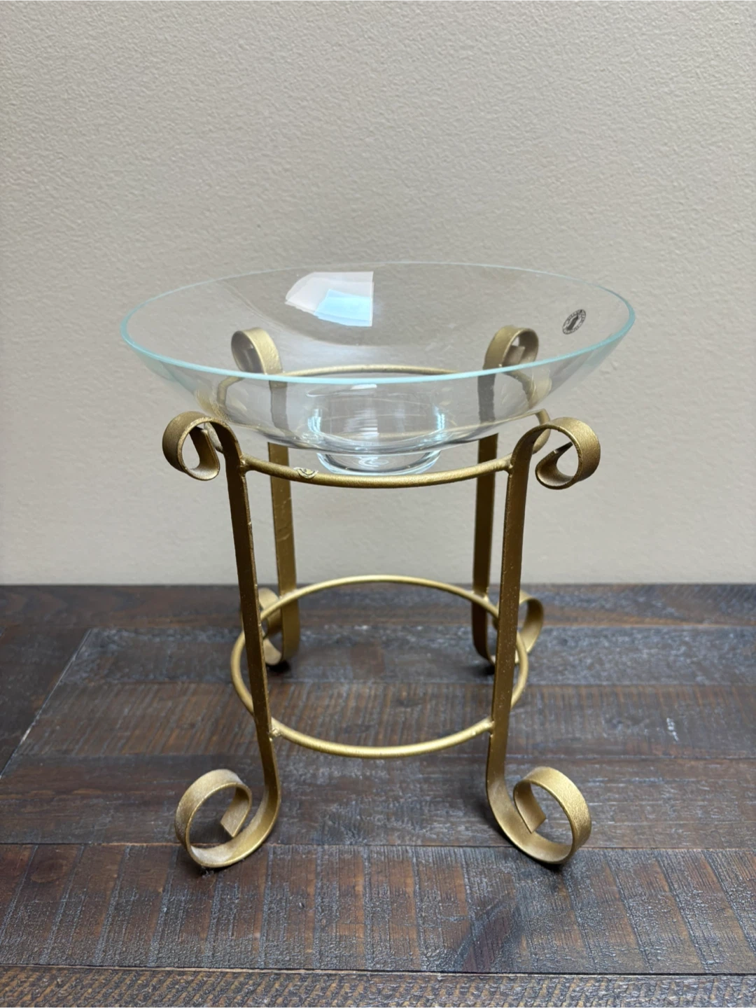 Glass and Metal Decorative Bowl