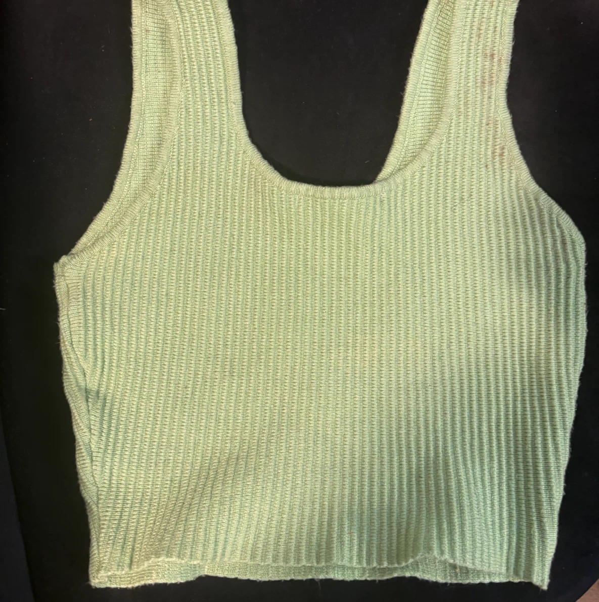 Light Green Ribbed Tank Top