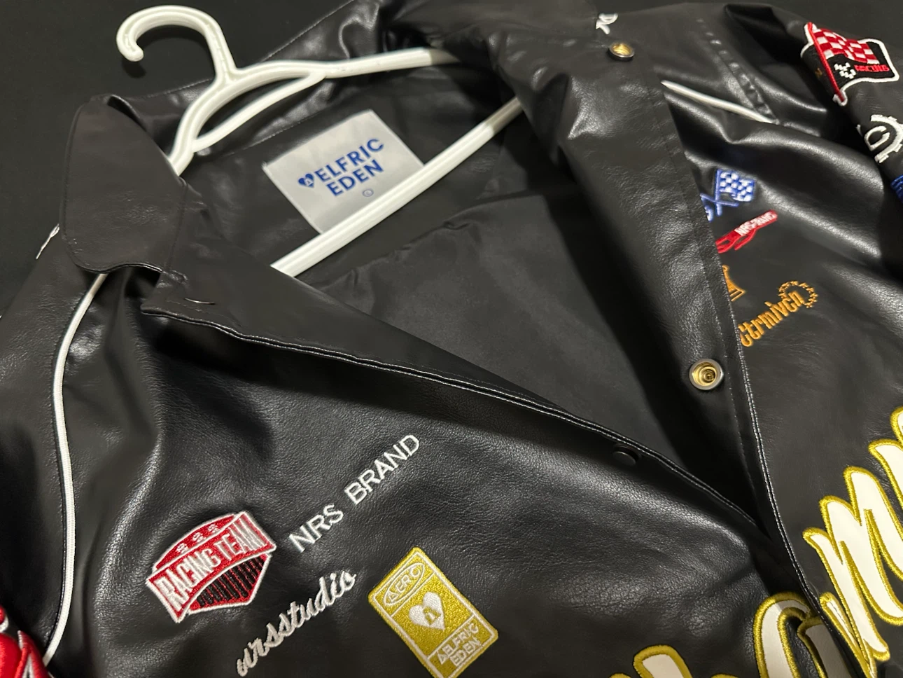 Black Racing Jacket with Patches - photo 3