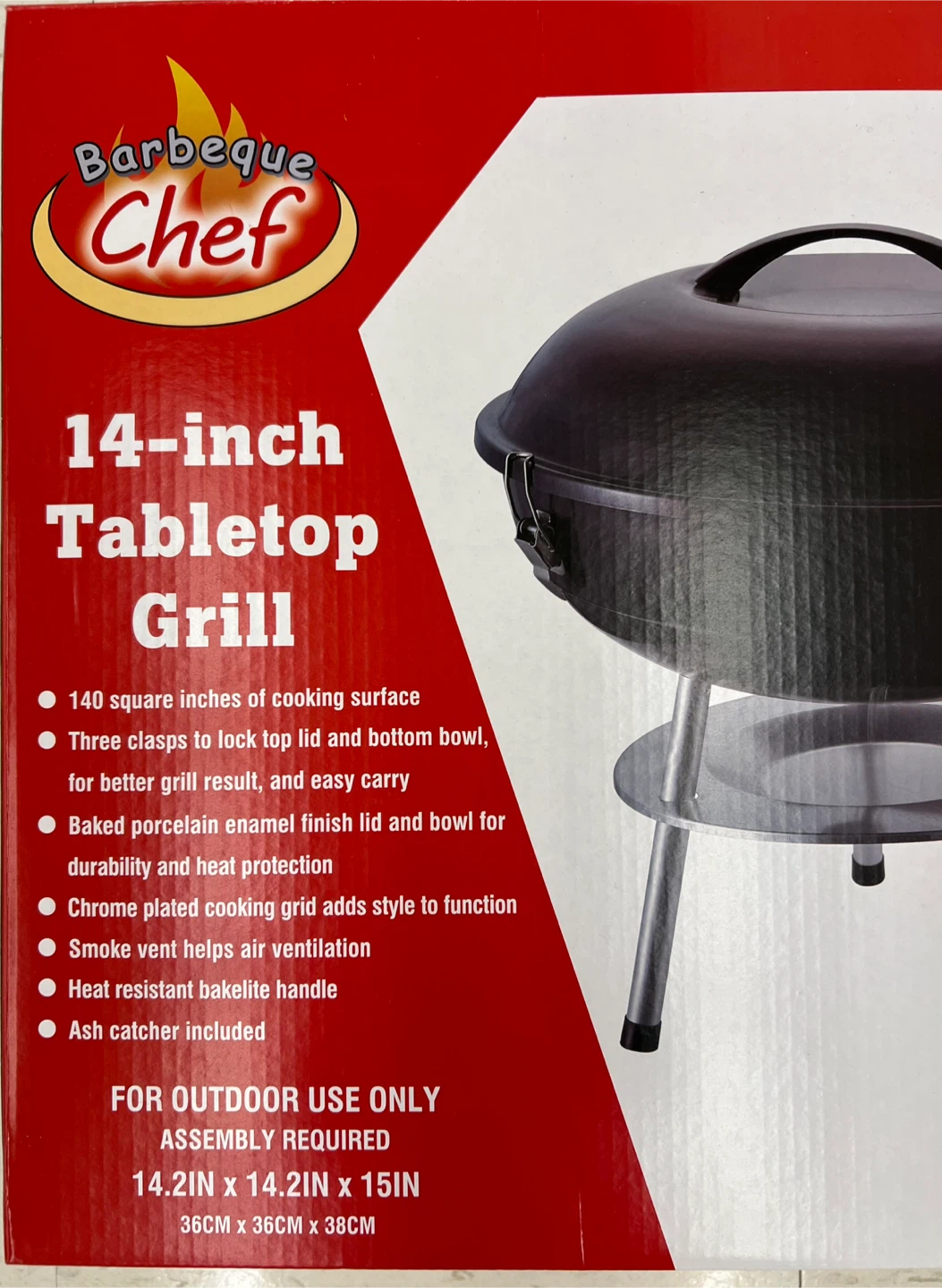 Barbeque Chef 14-inch Tabletop Grill
