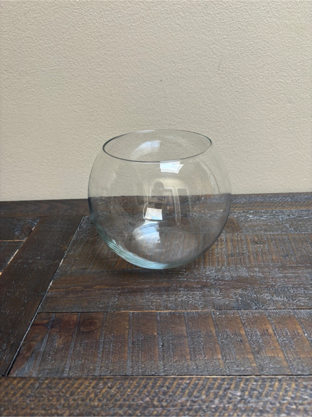 Clear Glass Fish Bowl / Terrarium Vase