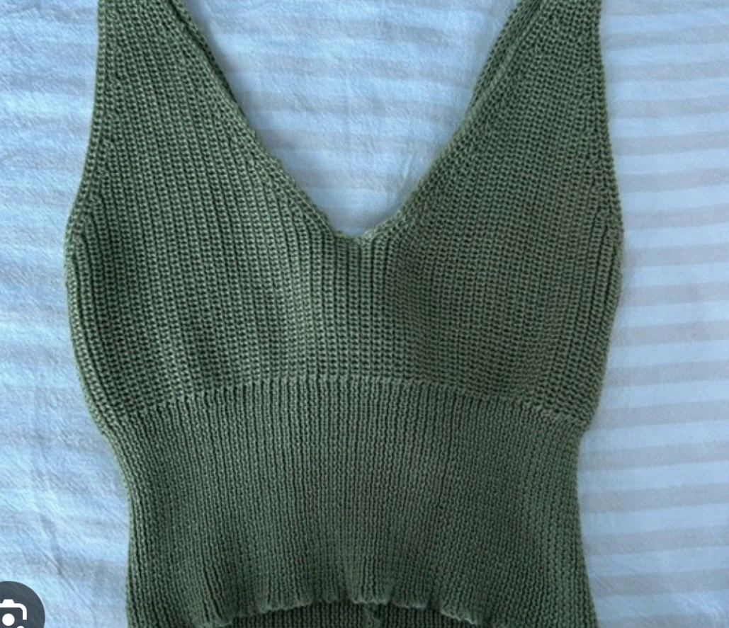 Olive Green Knit Tank Top