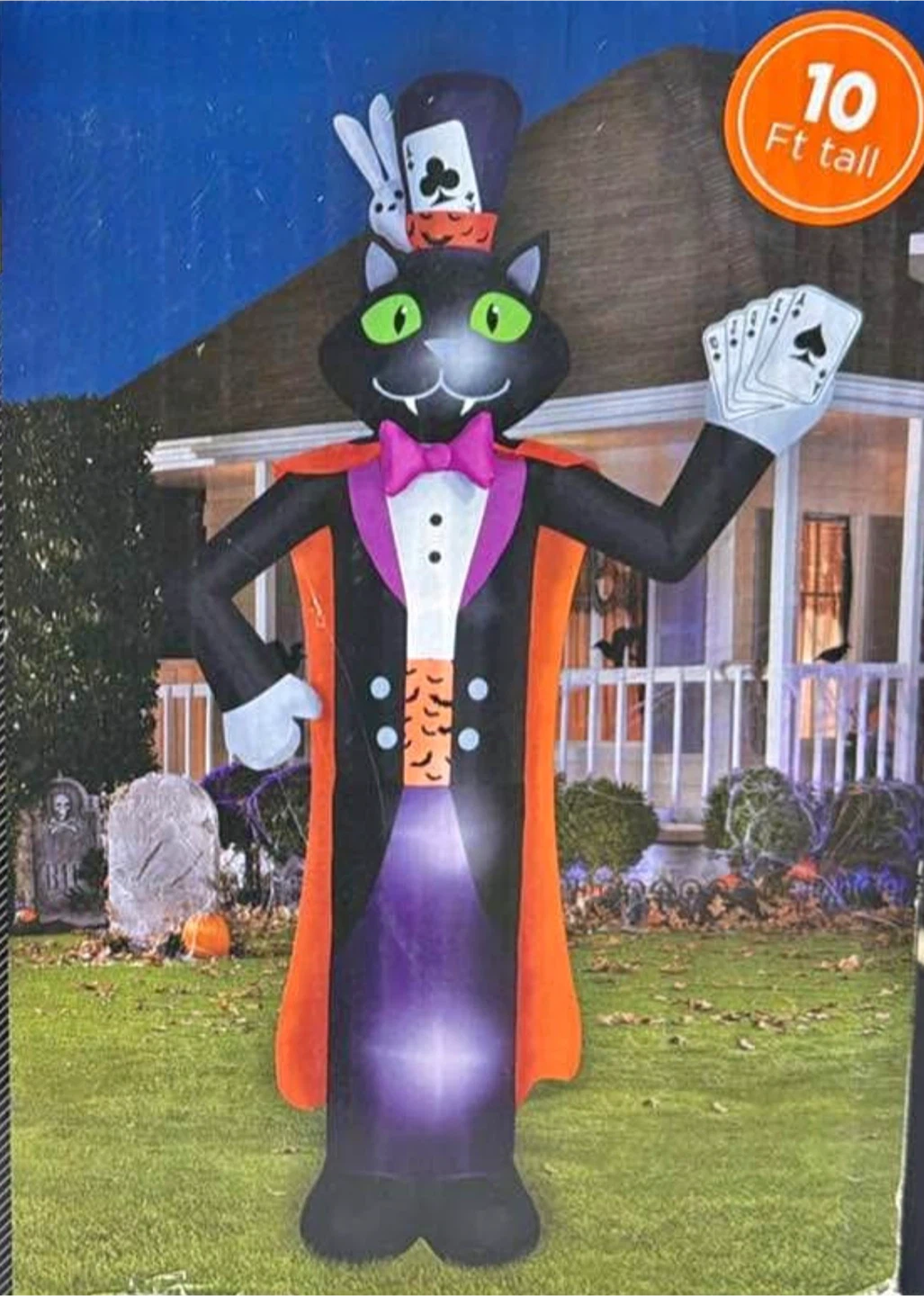 Brandnew 10ft Halloween Inflatable Magician Black Cat
