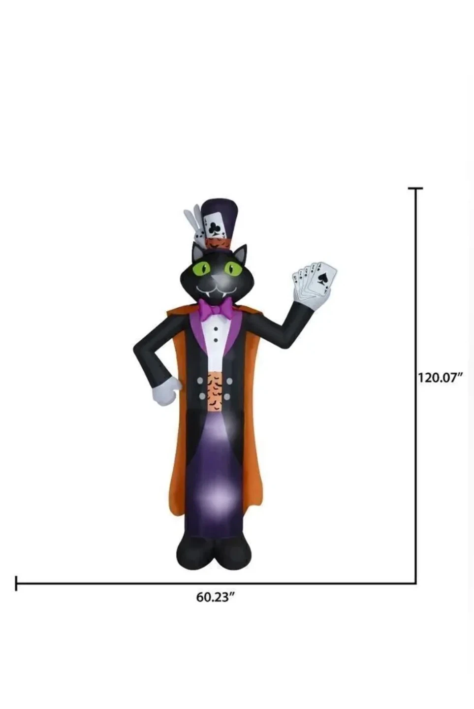 Brandnew 10ft Halloween Inflatable Magician Black Cat - photo 2