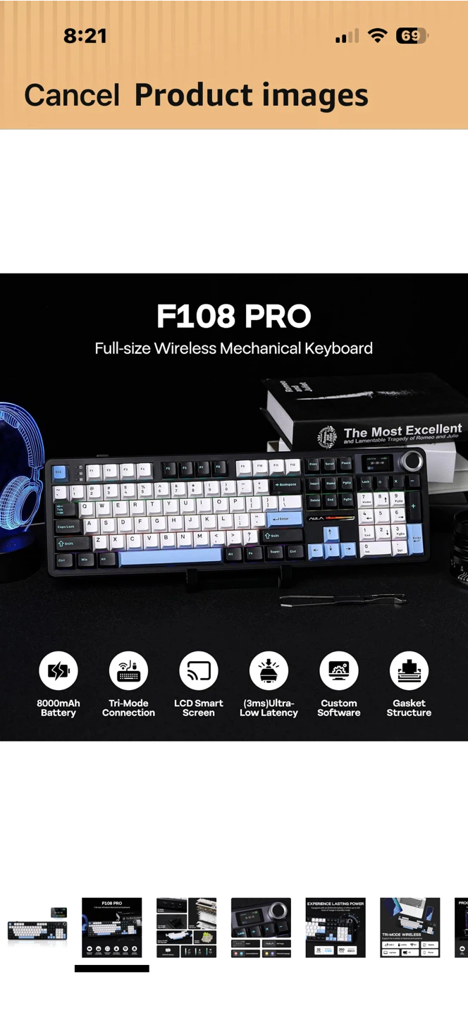 EPOMAKER X Aula F108 Pro Wireless Gaming Keyboard - photo 2